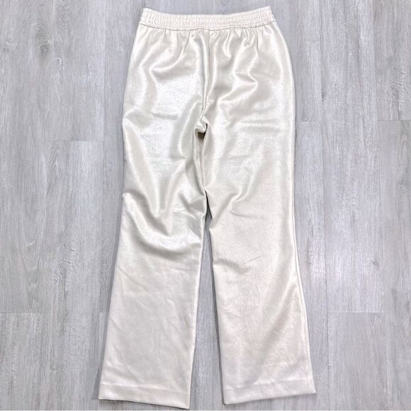 White Suede Pull On Pants S - Picture 6 of 6